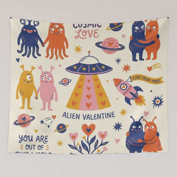 Item preview, Cosmic Love Alien Valentine Out Of This World Montage designed and sold by zzz888.