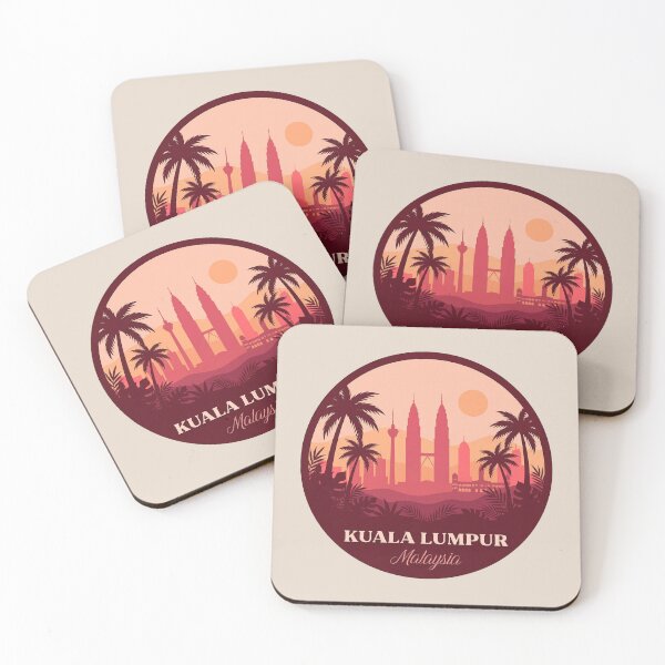 Item preview, Kuala Lumpur Malaysia Retro Badge, Petronas Twin Towers Cityscape designed and sold by InvestingRoad.