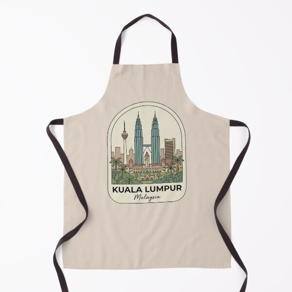 Item preview, Kuala Lumpur Malaysia Retro Badge, Petronas Twin Towers Cityscape designed and sold by InvestingRoad.