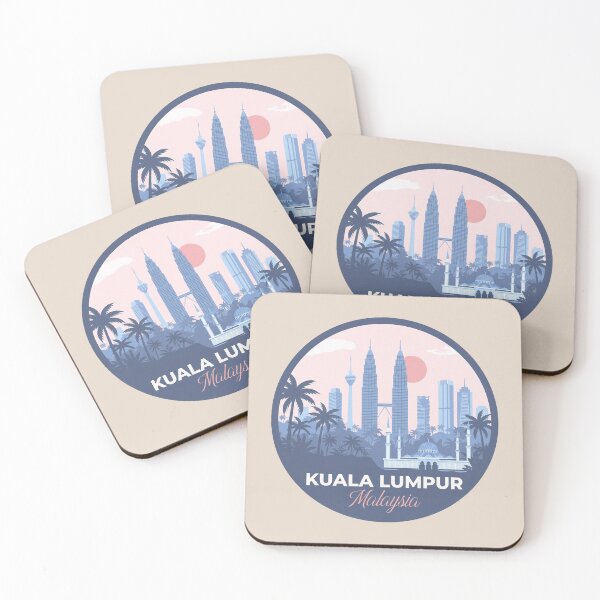 Item preview, Kuala Lumpur Malaysia Retro Badge, Petronas Twin Towers Cityscape designed and sold by InvestingRoad.