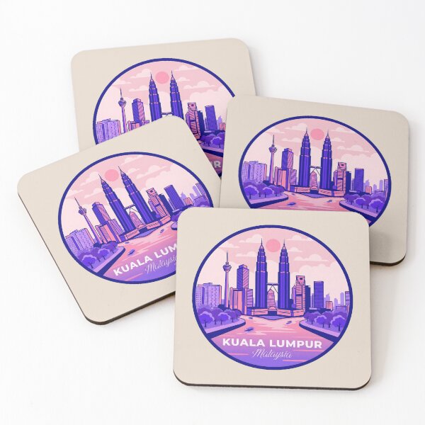 Item preview, Kuala Lumpur Malaysia Retro Badge, Petronas Twin Towers Cityscape designed and sold by InvestingRoad.
