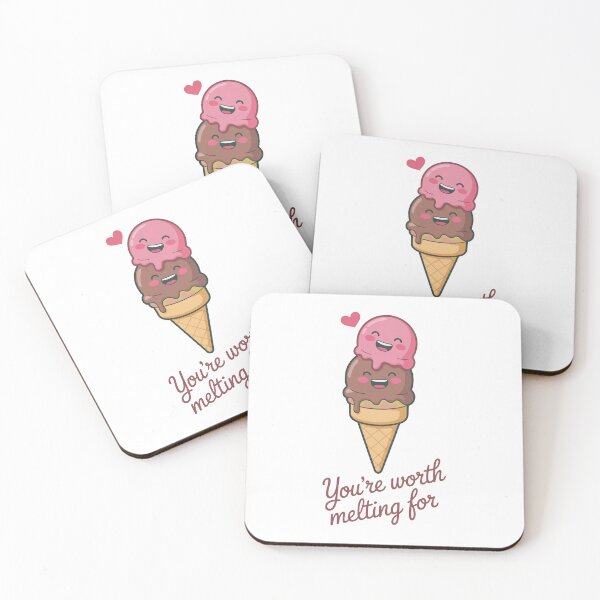 Item preview, You’re Worth Melting For Cute Ice Cream designed and sold by MonkiFlipp.