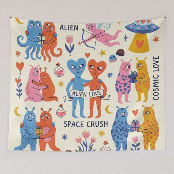 Item preview, Be My Alien Cosmic Love Cute Sci-Fi Montage designed and sold by zzz888.