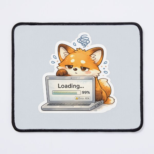 Item preview, Loading 99% Error 404 Cute Fox designed and sold by Still Breathing Studio.