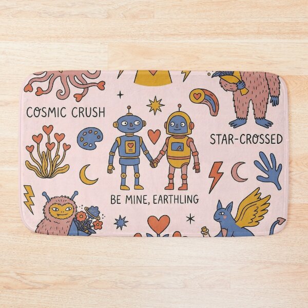 Item preview, Cosmic Crush Alien Robot Star-Crossed Love Montage designed and sold by zzz888.