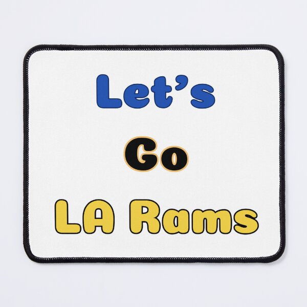 Item preview, Let's Go LA Rams Sports Football TShirt Fun Posters Blue Socks Yellow Black Stickers Prints Wall Art Magnet Coffee Cup Home Decoration Work School Home Office Stationary Redbubble Shop designed and sold by Saritas Boutique Shop.
