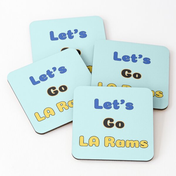Item preview, Let's Go LA Rams Sports Football TShirt Fun Posters Blue Socks Yellow Black Stickers Prints Wall Art Magnet Coffee Cup Home Decoration Work School Home Office Stationary Redbubble Shop designed and sold by Saritas Boutique Shop.