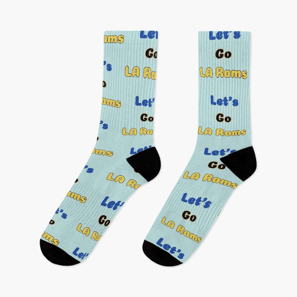 Item preview, Let's Go LA Rams Sports Football TShirt Fun Posters Blue Socks Yellow Black Stickers Prints Wall Art Magnet Coffee Cup Home Decoration Work School Home Office Stationary Redbubble Shop designed and sold by Saritas Boutique Shop.