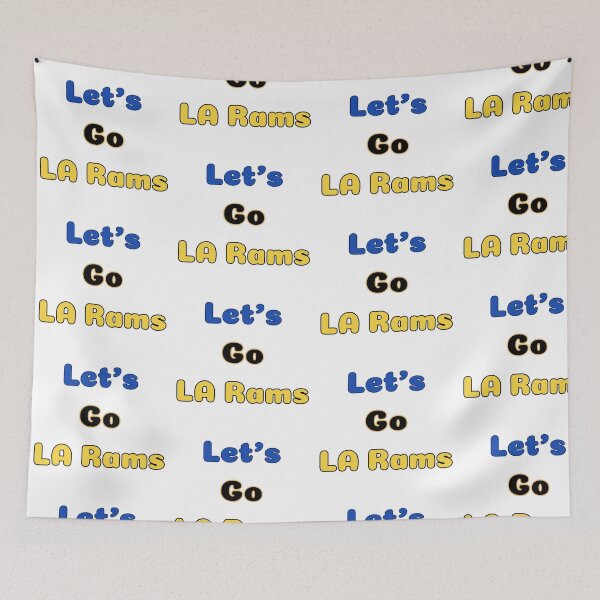 Item preview, Let's Go LA Rams Sports Football TShirt Fun Posters Blue Socks Yellow Black Stickers Prints Wall Art Magnet Coffee Cup Home Decoration Work School Home Office Stationary Redbubble Shop designed and sold by Saritas Boutique Shop.