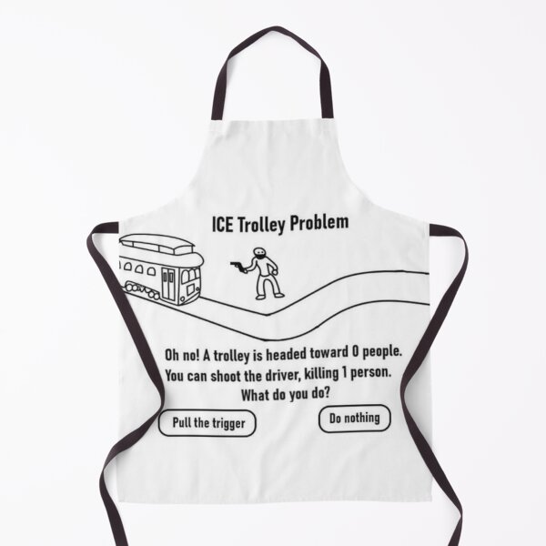 Item preview, ICE Trolley Problem - Dark Philosophy Humor designed and sold by PHILOSOPHY-SWAG.