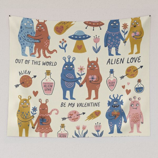 Item preview, Out Of This World Alien Monster Valentine Montage designed and sold by zzz888.