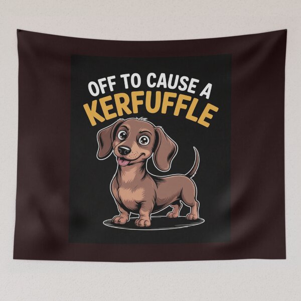 Item preview, Off to Cause A Kerfuffle Dachshund Shirt – Funny Dachshund Lover Tee designed and sold by Viktorio Art Shop.