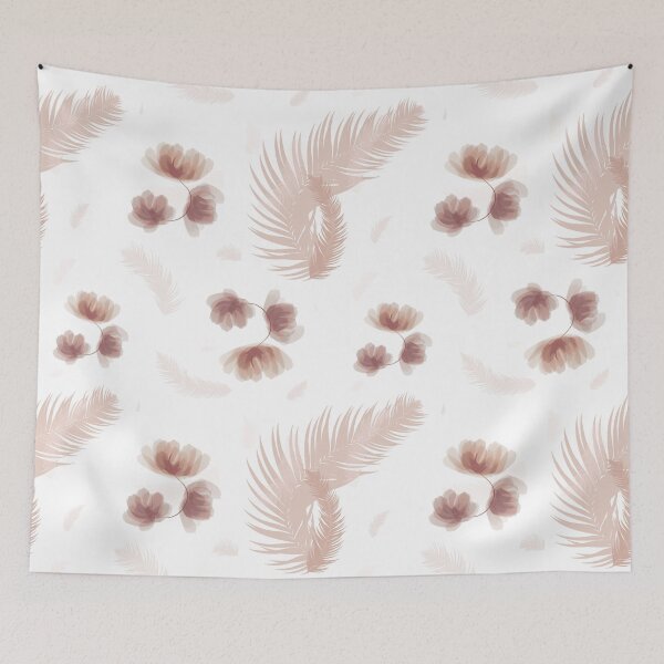 Item preview, Gentle Watercolor Boho Pattern with Flowers and Feathers designed and sold by LYAN-STORE.