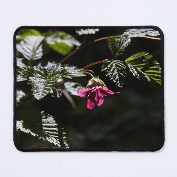 Item preview, Shadowy Salmonberry Flower and Green Leaves designed and sold by couragesings.
