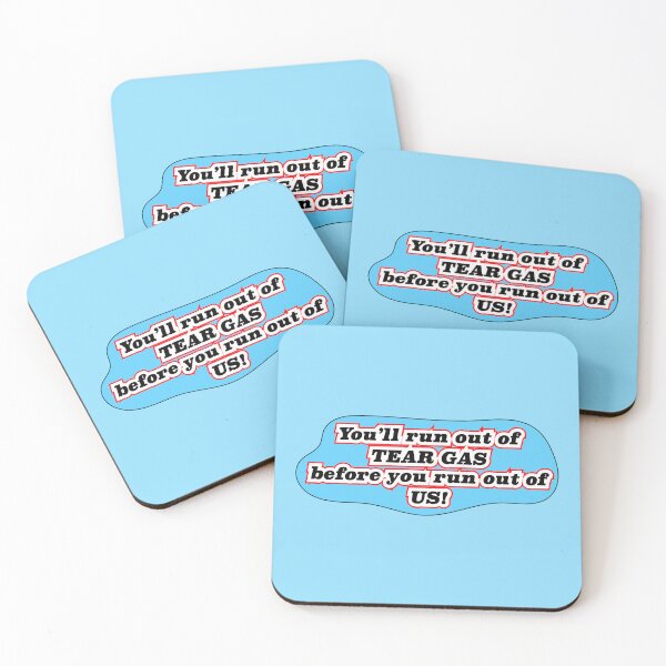 Item preview, You’ll run out of tear gas, blue background designed and sold by mntimg.