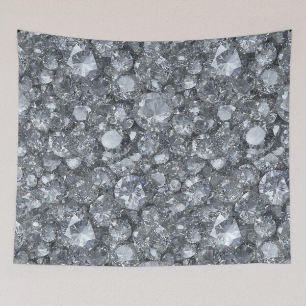 Item preview, Brilliant Cut Diamond Cluster Seamless Texture With Clear Crystals, Sparkling Gems, Luxury Shine And Jewel Bling designed and sold by meganohm.