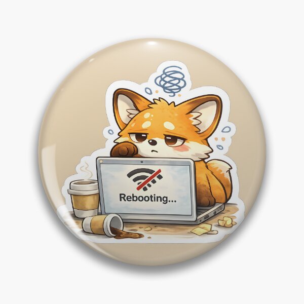 Item preview, Rebooting Fox WiFi Down Work Meme designed and sold by Still Breathing Studio.
