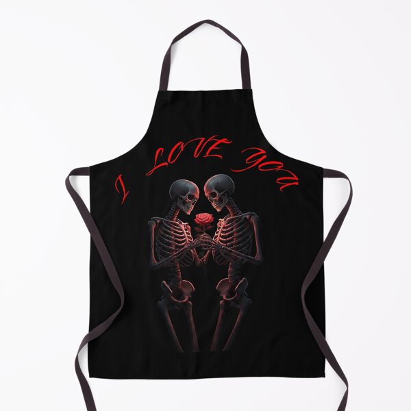 Item preview, Eternal Gothic Love Skeletons Dancing with Red Rose – Dark Romance Cathedral Art designed and sold by FUIRY .