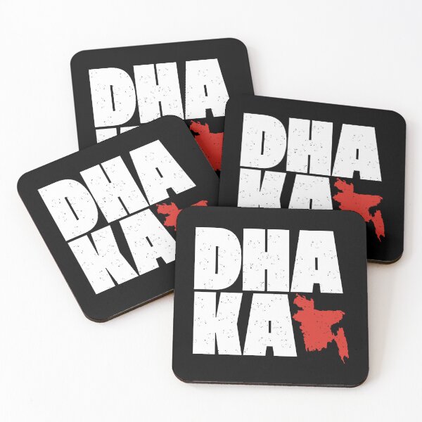 Item preview, DHAKA Bangladesh Word Large text print and Map of country (white & red) designed and sold by dezanli.