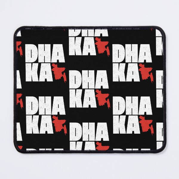 Item preview, DHAKA Bangladesh Word Large text print and Map of country (white & red) designed and sold by dezanli.