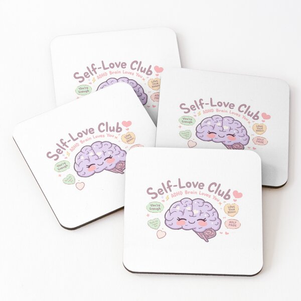 Item preview, Self-Love Club ADHD Brain Valentine Sticker designed and sold by OrikuStudio.