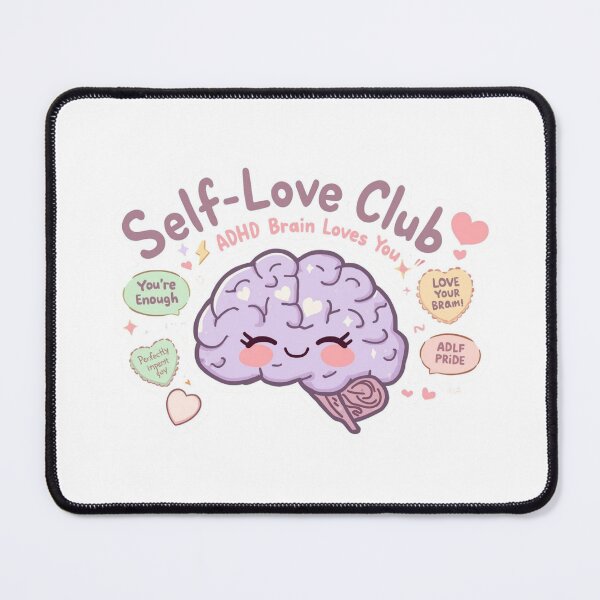 Item preview, Self-Love Club ADHD Brain Valentine Sticker designed and sold by OrikuStudio.