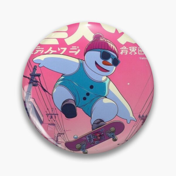 Item preview, "Frostbyte Kickflip: Snowman Shreds the Neon Melt" designed and sold by Print Fiction.