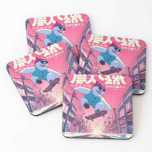 Item preview, "Frostbyte Kickflip: Snowman Shreds the Neon Melt" designed and sold by Print Fiction.