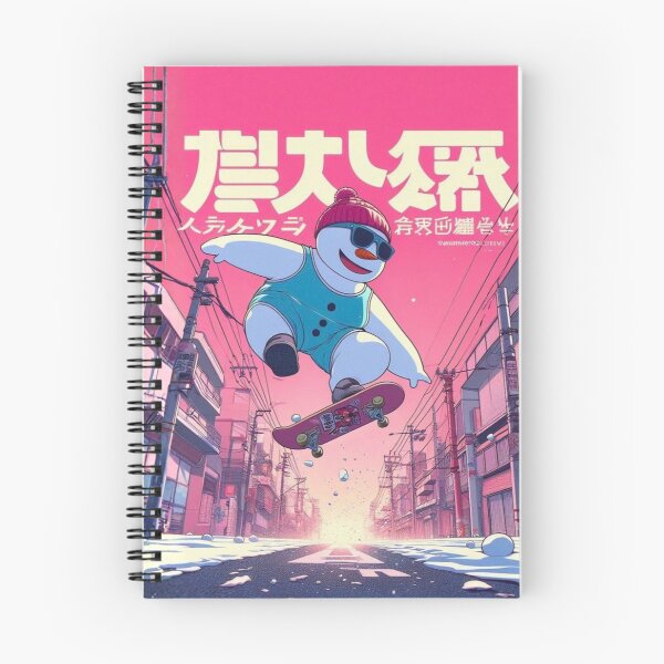 Item preview, "Frostbyte Kickflip: Snowman Shreds the Neon Melt" designed and sold by Print Fiction.