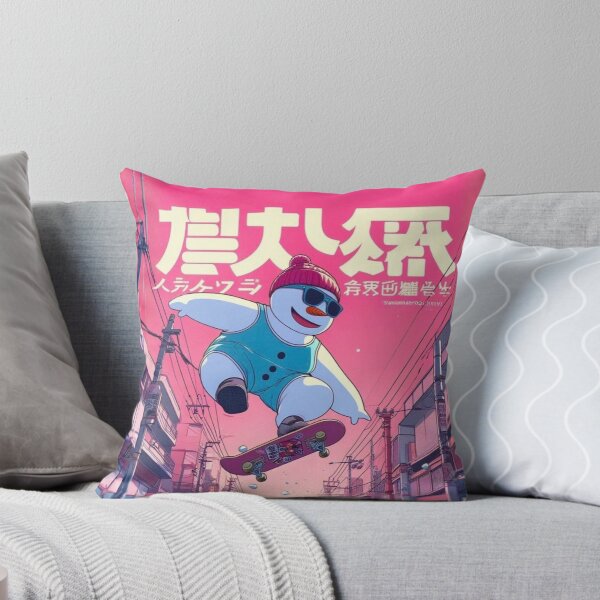 Item preview, "Frostbyte Kickflip: Snowman Shreds the Neon Melt" designed and sold by Print Fiction.