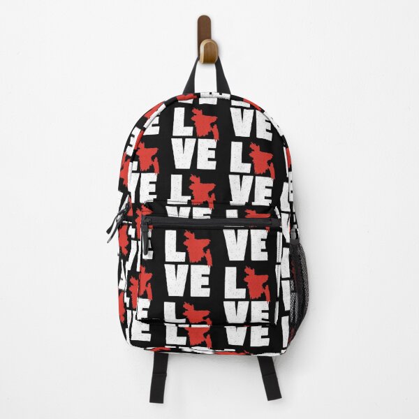 Item preview, Love Bangladesh Word Large text print and Map of country (white & red) designed and sold by dezanli.