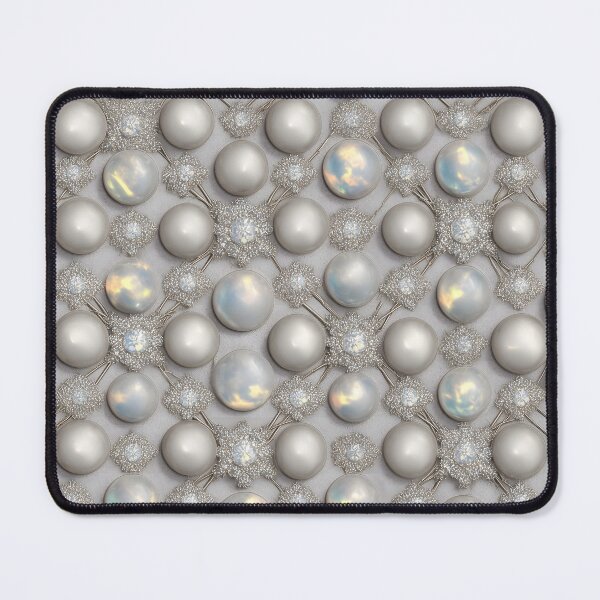 Item preview, White Pearl Opal Diamond Jewelry Pattern With Glittering Crystals, Iridescent Shine, Elegant Luxe Texture And Bridal-Inspired Gem Arrangement designed and sold by meganohm.