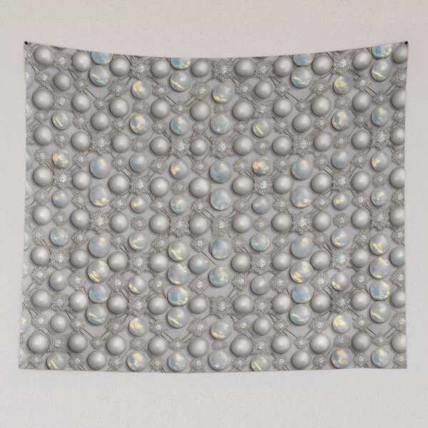 Item preview, White Pearl Opal Diamond Jewelry Pattern With Glittering Crystals, Iridescent Shine, Elegant Luxe Texture And Bridal-Inspired Gem Arrangement designed and sold by meganohm.