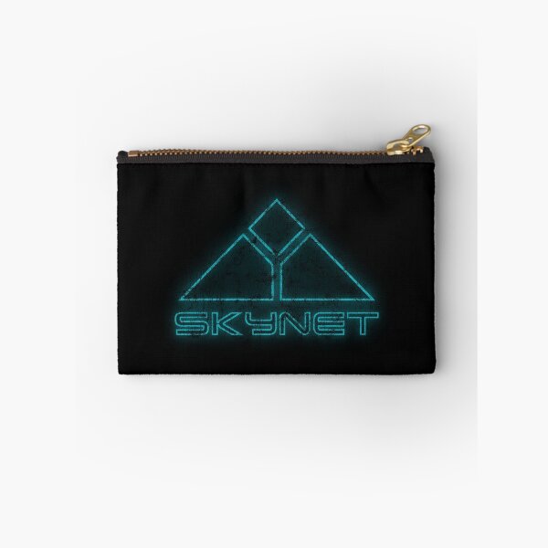 Artikelvorschau, Terminator Skynet 80er Jahre Türkis Neon Logo Used-Look entworfen und verkauft von Power Up Prints.