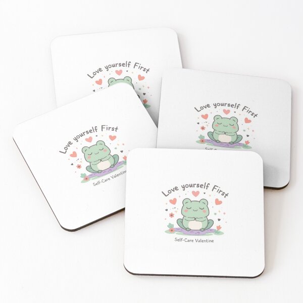 Item preview, Love Yourself First - Self Care Valentine Frog Sticker designed and sold by OrikuStudio.