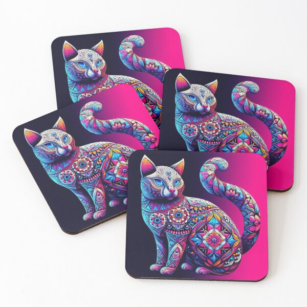 Item preview, Mystic Mandala Cat – Psychedelic Animal Artt  designed and sold by Dogandesighn.