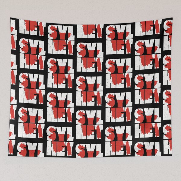 Item preview, Sylhet Bangladesh Word Large text print and Map of country (white & red) designed and sold by dezanli.