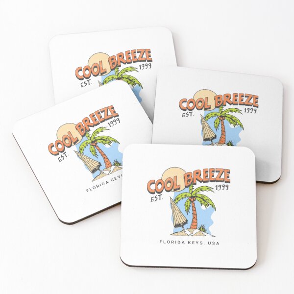 Item preview, Cool Breeze Florida Keys — Retro Sunset Palm Tree Surf Illustration designed and sold by Colorful-Garden.