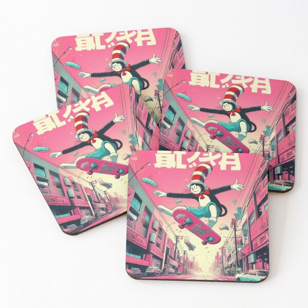 Item preview, "Hat Trick Havoc: Feline Flip in the Kanjiverse" designed and sold by Print Fiction.