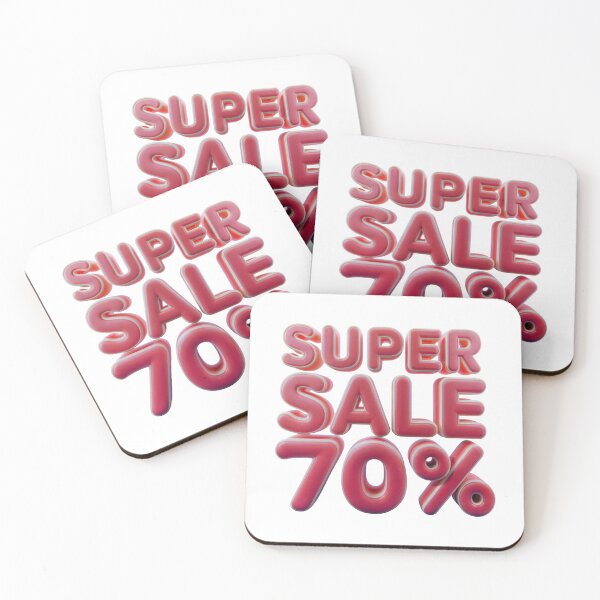 Item preview, Super sale 70 percent off discount sign on black background designed and sold by Creative88Art.