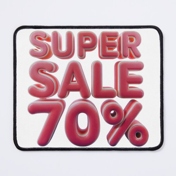 Item preview, Super sale 70 percent off discount sign on black background designed and sold by Creative88Art.