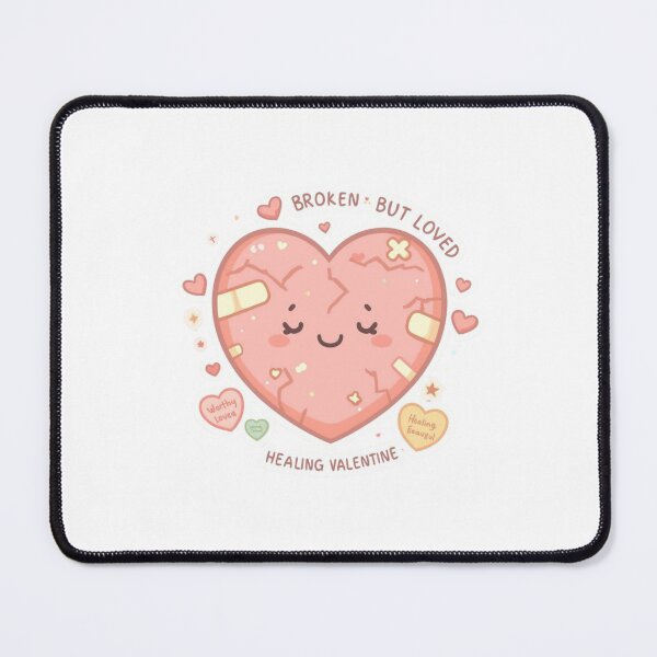 Item preview, Broken But Loved - Healing Valentine Heart Sticker designed and sold by OrikuStudio.