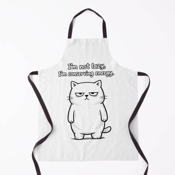 Item preview, Funny Not Lazy Conserving Energy Sarcastic Cat Humor designed and sold by HappyPatchEG.