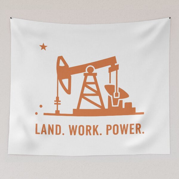 Item preview, Land Work Power Industrial Oil Rig Energy Sector Heritage Art designed and sold by SplashTastic.