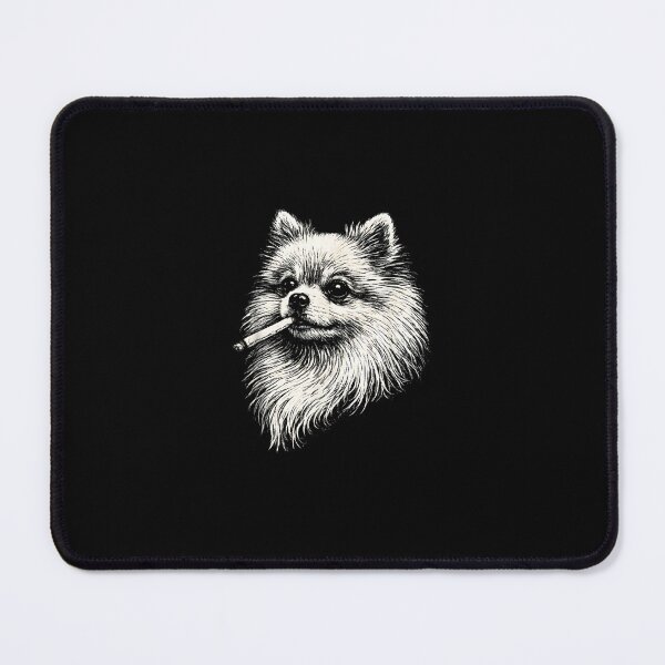 Item preview, Funny Smoking Pomeranian Vintage Y2K Grunge Dog Graphic Tee designed and sold by NinigFox.