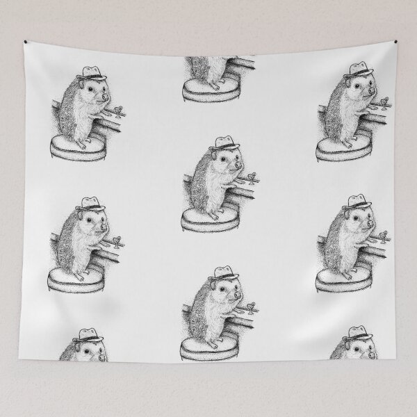 Item preview, The Thirsty Traveler - Hedgehog Pet Portrait designed and sold by wbhny.