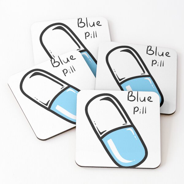 Item preview, Hand Drawn Blue Pill Internet Meme Art designed and sold by LYAN-STORE.