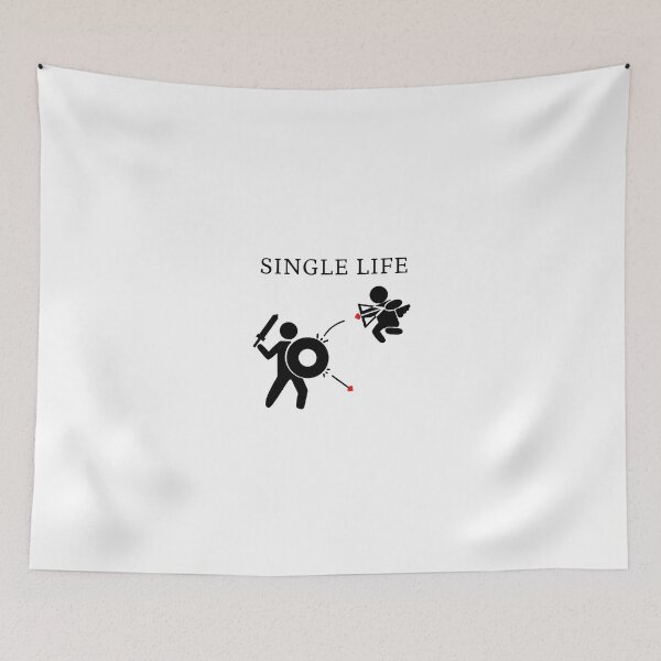 Item preview, SINGLE LIFE (white t-shirt) designed and sold by draw-in-routine.