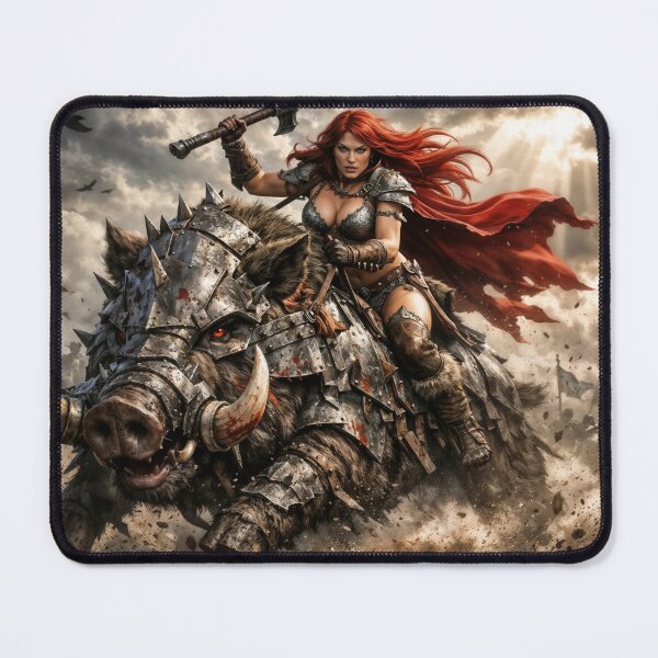 Item preview, Red Sonja - Warboar Rampage designed and sold by Samantha AI Artist.