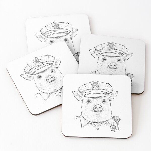 Item preview, To Protect and Serve - Pig Portrait designed and sold by wbhny.